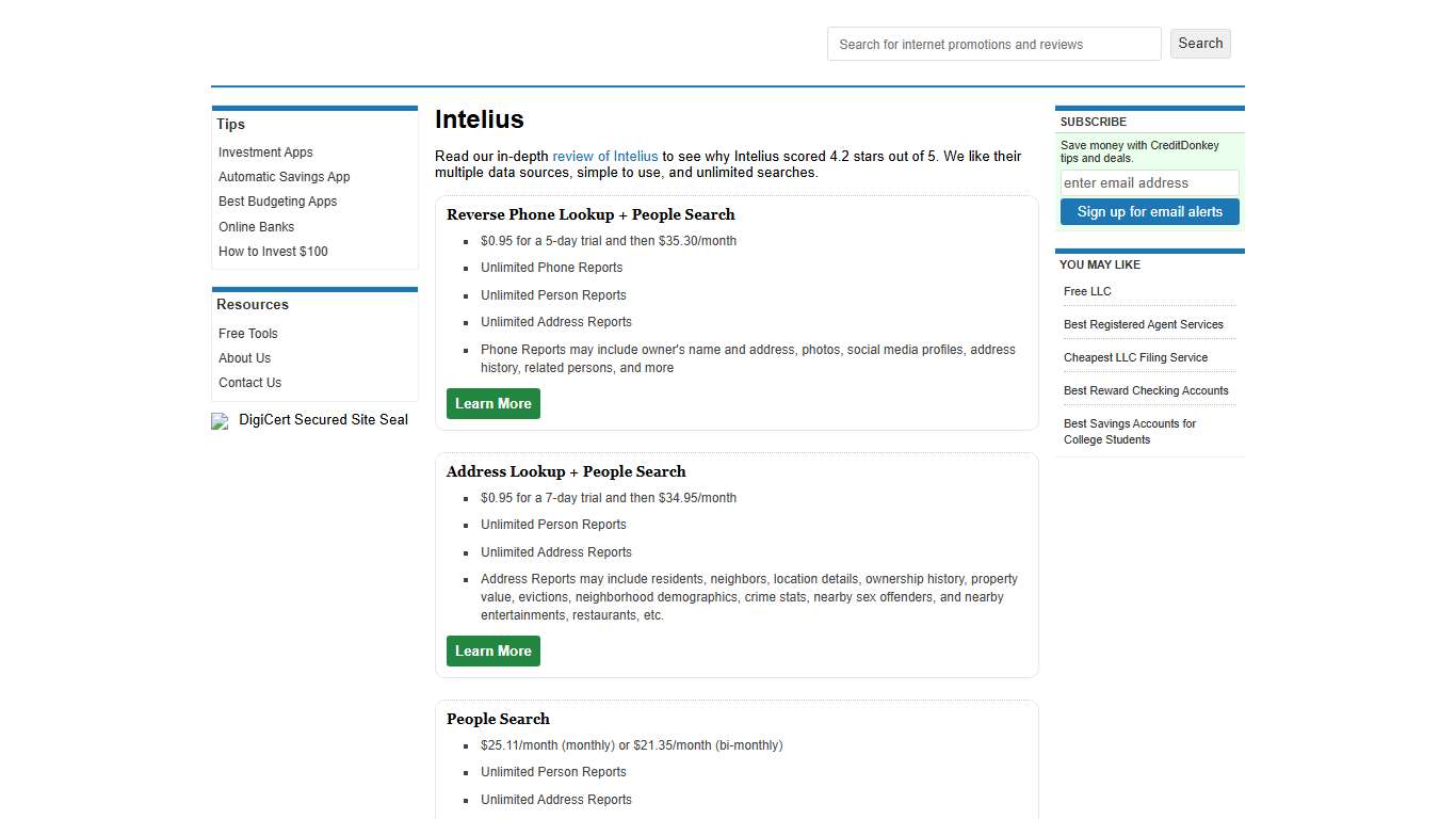 Intelius: Top 5 Promo Codes for January 2026